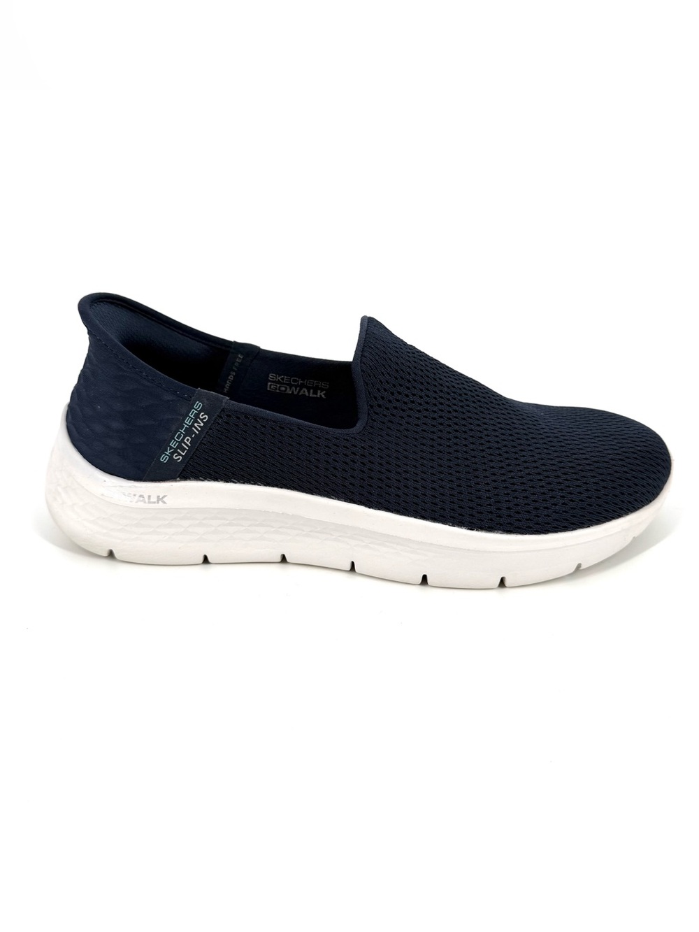 Skechers Slip-Ins Shoes Womens Size 11 Navy Blue Knit Go Walk Sneakers